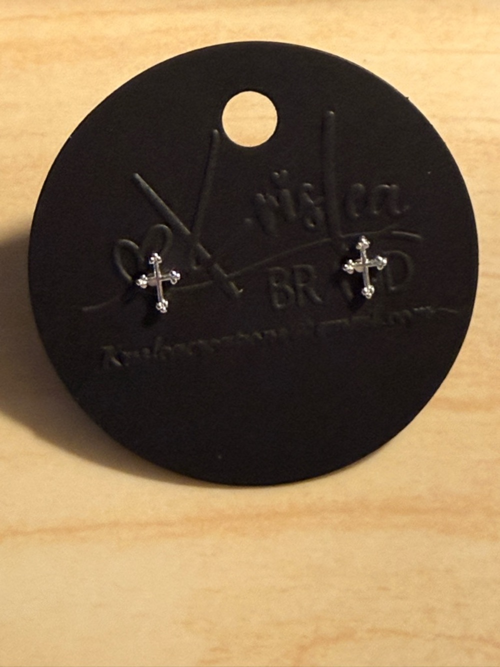 Silver Cross Stud Earrings - Petite Sparkle